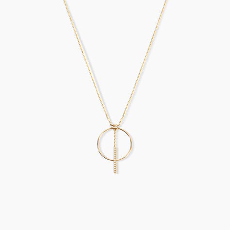 Collier Or Jaune Guda Oxyde De Zirconium - Colliers Femme | Histoire d’Or