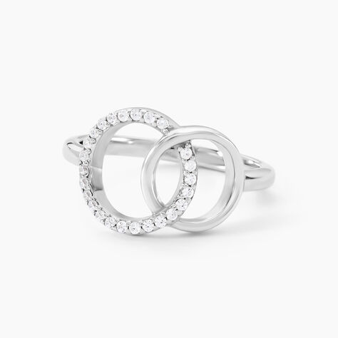 Bague Isabel Argent Blanc Oxyde De Zirconium - Bagues avec pierre Femme | Histoire d’Or
