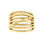 Bague Gold Aura Acier Jaune - Bagues fantaisie Femme | Histoire d&rsquo;Or