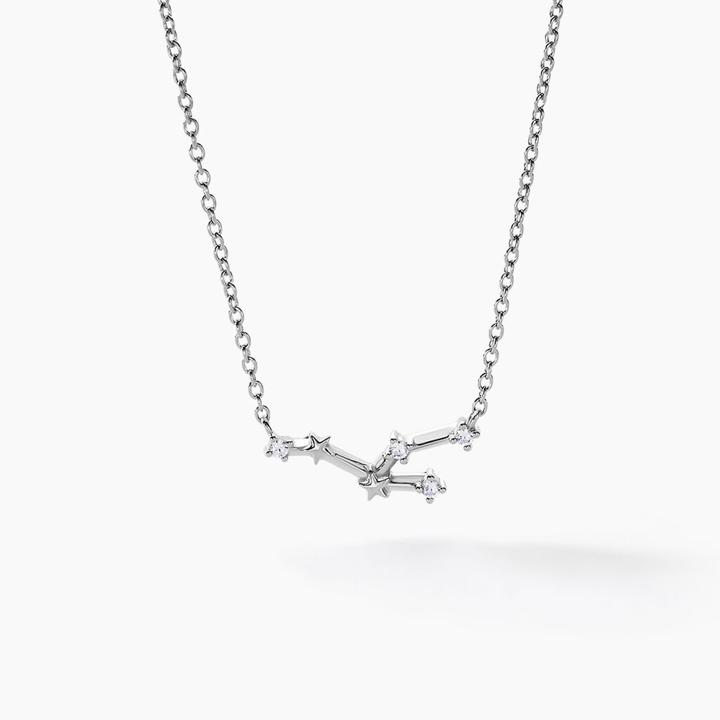 Collier Vega Argent Blanc Oxyde De Zirconium - Colliers Zodiaque Femme | Histoire d’Or