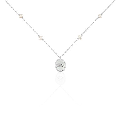 Collier Argent Glad Perles De Culture Nacre Oxydes De Zirconium - Colliers fantaisie Femme | Histoire d&rsquo;Or