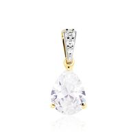 Pendentif Gorgel Or Jaune Oxyde De Zirconium