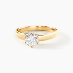 Bague Solitaire Natalia Or Jaune Diamant Synthetique - Bagues solitaires Femme | Histoire d&rsquo;Or