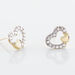 Boucles D'oreilles Puces Daria Double Coeurs Or Jaune Oxyde - Boucles d'Oreilles Coeur Femme | Histoire d’Or