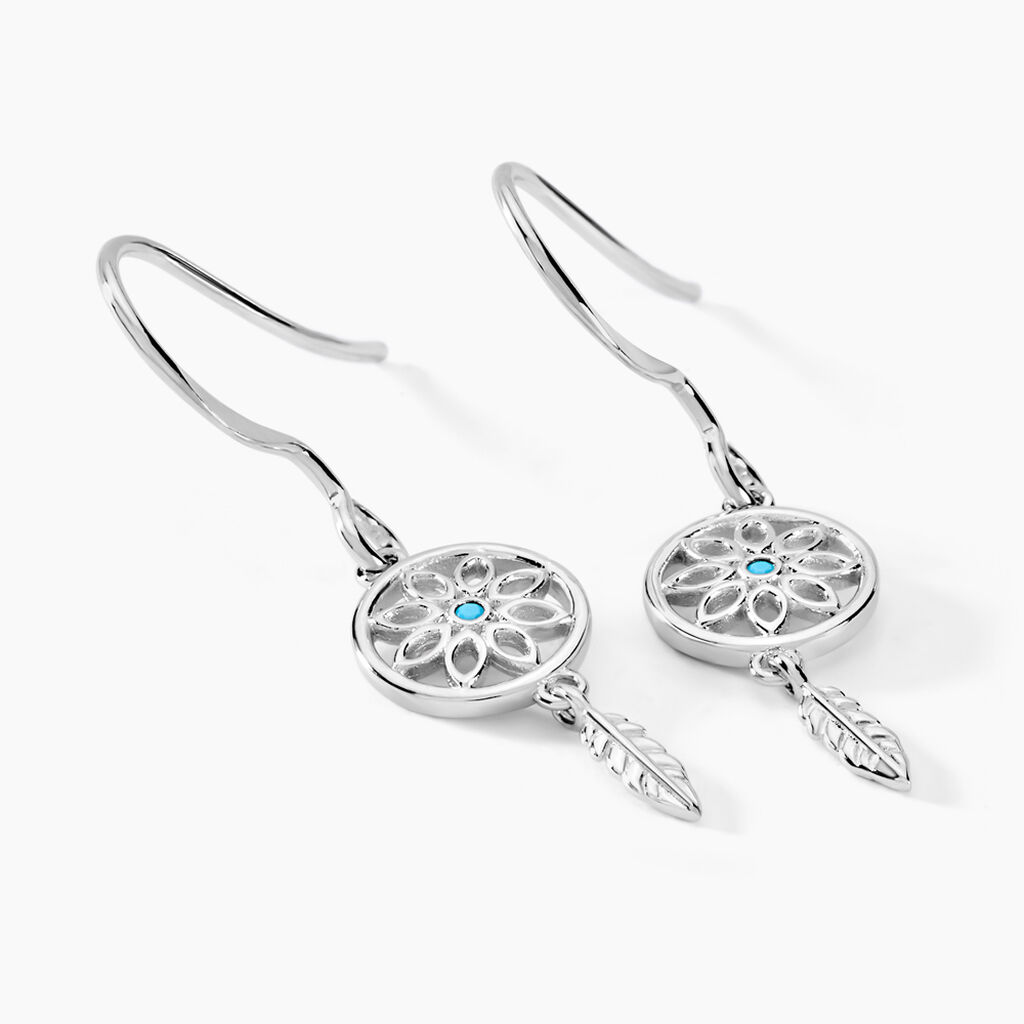 Cr&eacute;oles Islene Argent Blanc Oxyde De Zirconium - Boucles d'oreilles cr&eacute;oles Femme | Histoire d&rsquo;Or