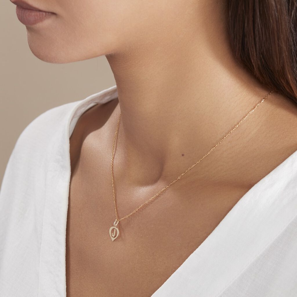 Pendentif Eudocie Coeur Lettre Or Jaune - Pendentifs Famille | Histoire d’Or