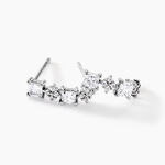 Cr&eacute;oles Marquis Or Blanc Oxyde De Zirconium - Boucles d'oreilles cr&eacute;oles Femme | Histoire d&rsquo;Or