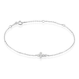 Bracelet Priscus Argent Blanc Oxyde De Zirconium - Bracelets Croix Femme | Histoire d’Or