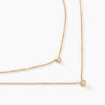 Collier Virguinia Or Jaune Oxyde De Zirconium - Colliers doubles et triples cha&icirc;nes Femme | Histoire d&rsquo;Or