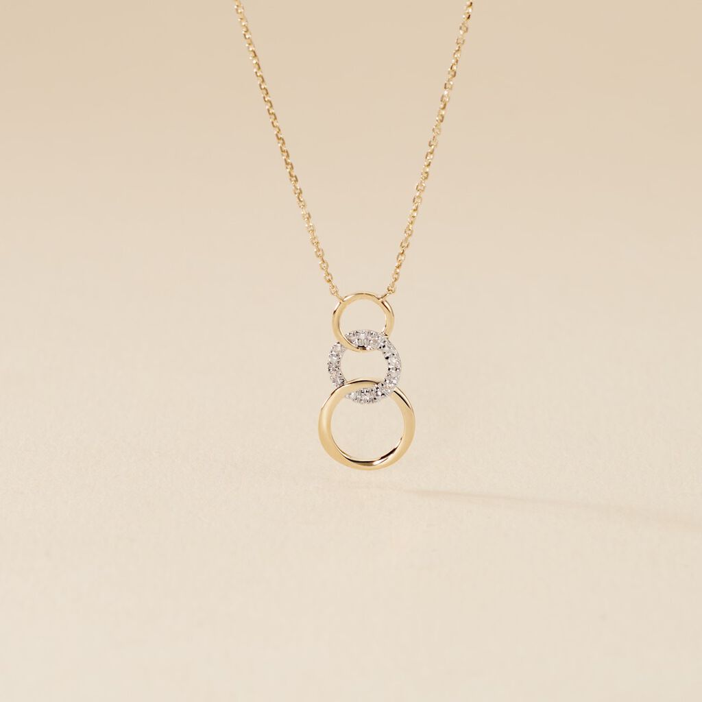 Collier Kristeen Or Bicolore Diamant Blanc - Colliers Femme | Histoire d’Or