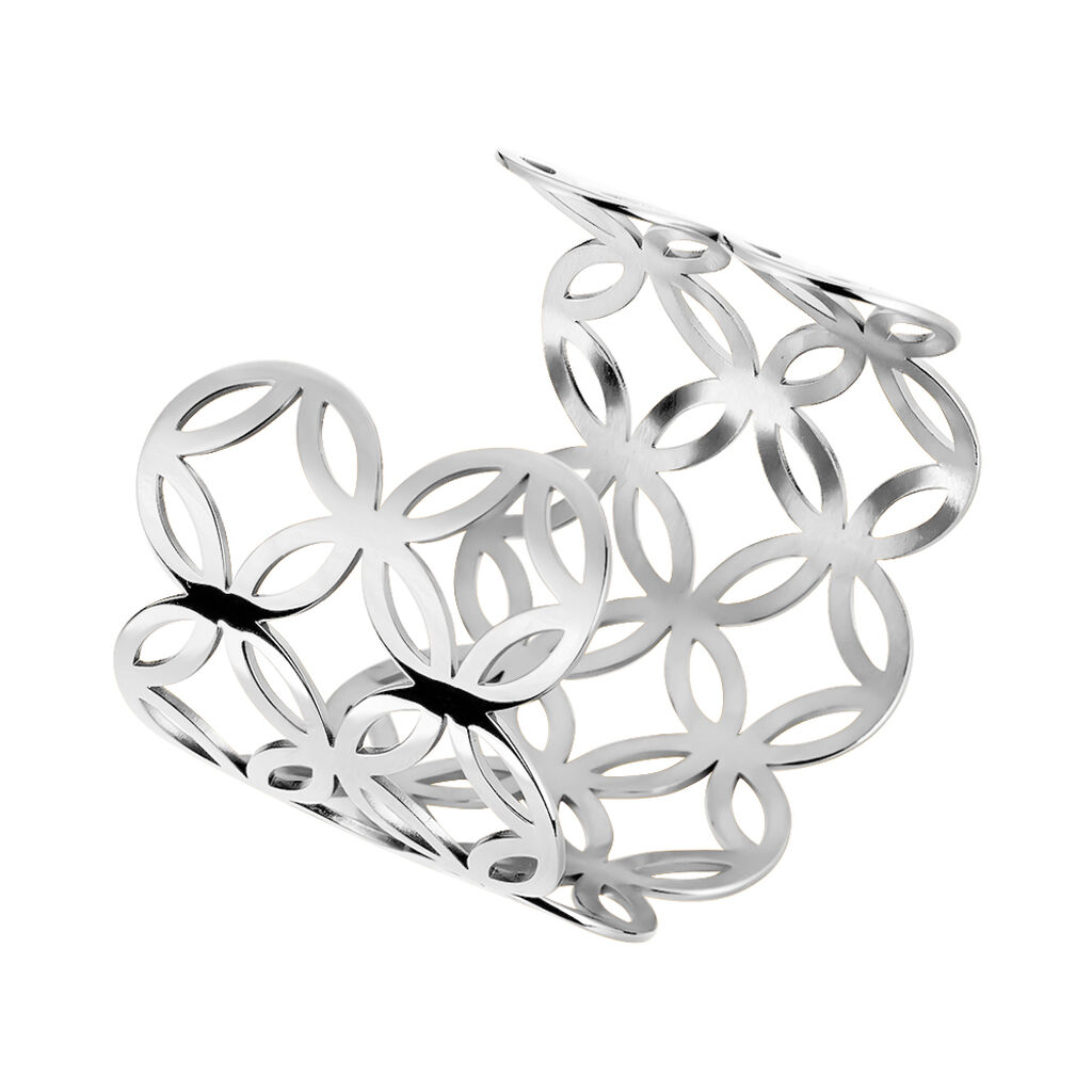Bracelet Jonc Danyl Acier Blanc - Bracelets Femme | Histoire d&rsquo;Or