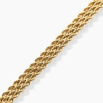 Bracelet Jerry Maille Corde 3 Rangs Or Jaune - Bracelets cha&icirc;ne Femme | Histoire d&rsquo;Or