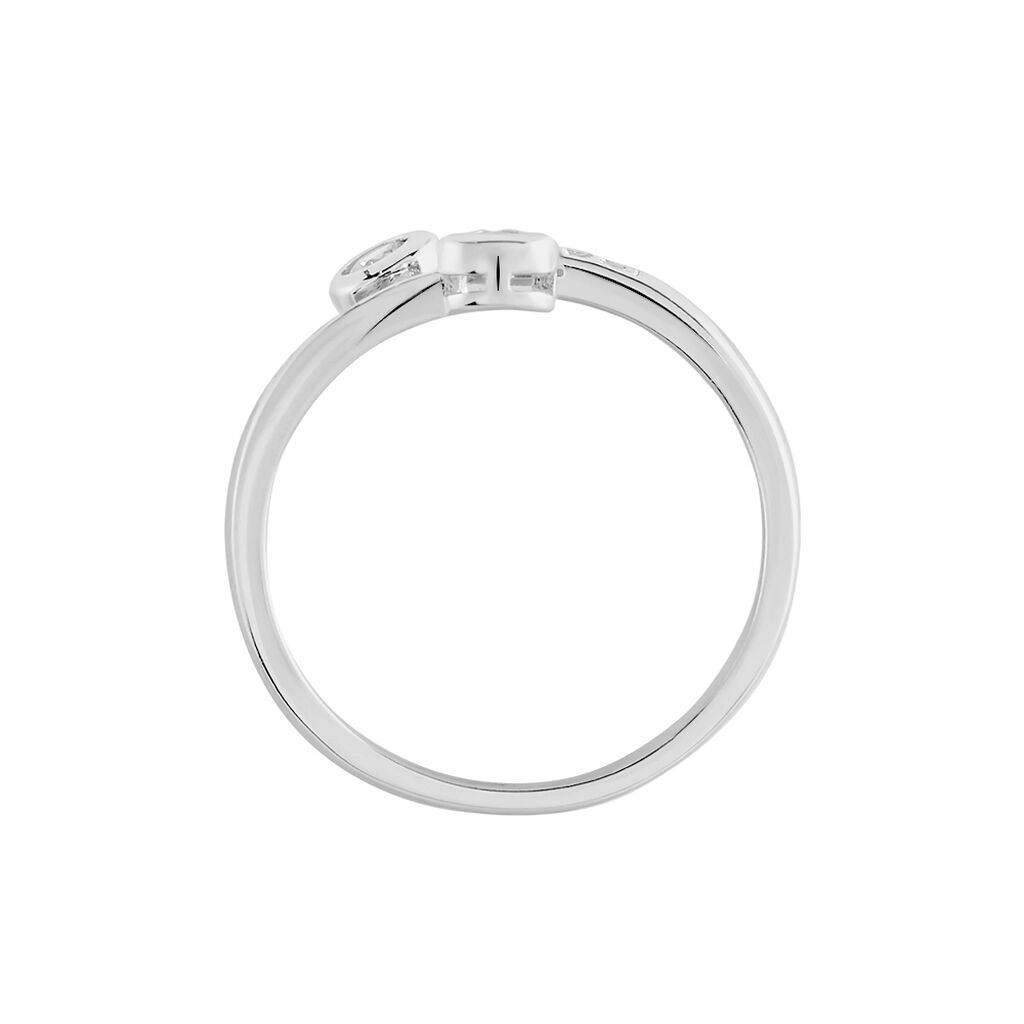 Bague Mechte Argent Oxydes De Zirconium - Bagues avec pierre Femme | Histoire d’Or