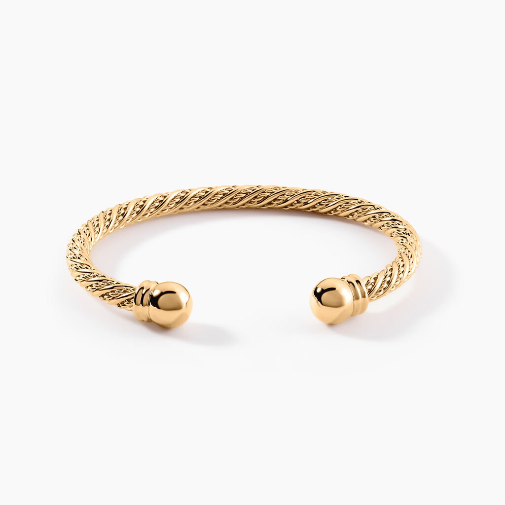 Bracelet Jonc Nelsie Plaqu&eacute; Or Dor&eacute; - Bracelets joncs Femme | Histoire d&rsquo;Or