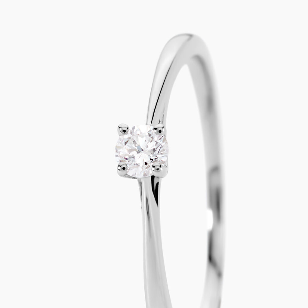 Bague Solitaire Aphrodite Platine Blanc Diamant - Bagues solitaires Femme | Histoire d&rsquo;Or