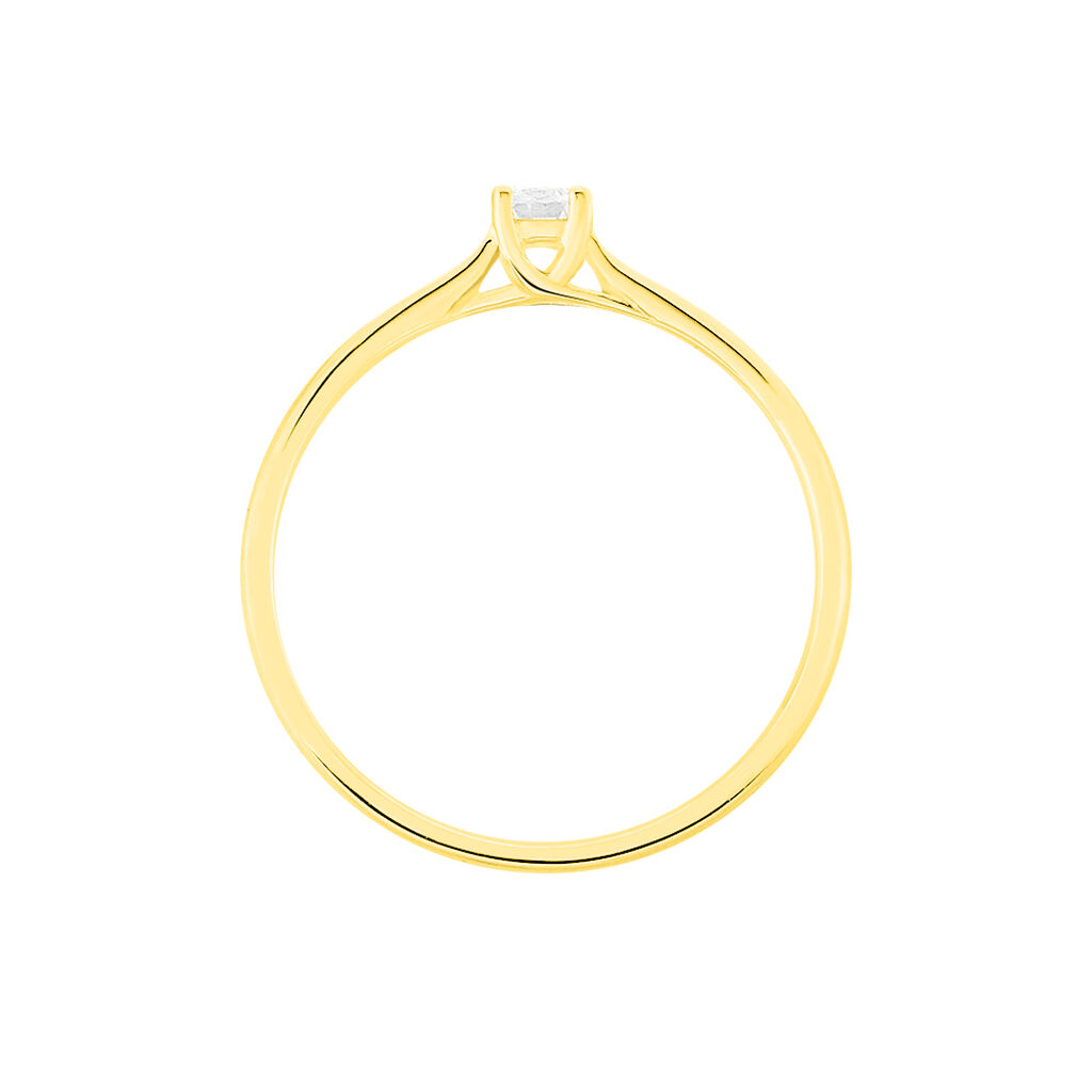 Bague Solitaire Victoria Or Jaune Diamant - Bagues solitaires Femme | Histoire d&rsquo;Or