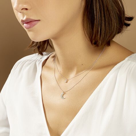 Collier Astre Argent Blanc Oxyde De Zirconium - Colliers fantaisie Femme | Histoire d’Or