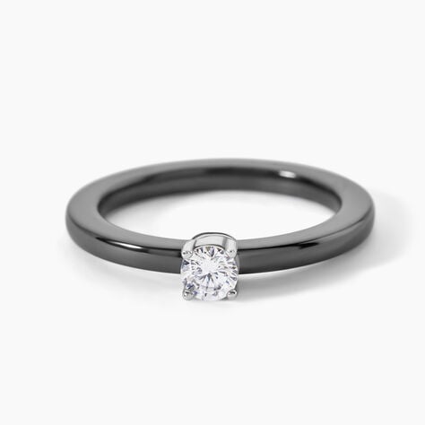 Bague Solitaire Nigelia Argent Blanc Oxyde De Zirconium - Bagues solitaires Femme | Histoire d&rsquo;Or