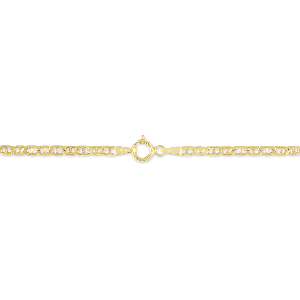 Bracelet Capucin Or Jaune Maille Marine Plate - Bracelets chaîne Femme | Histoire d’Or