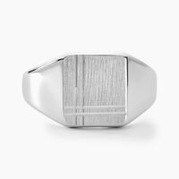 Chevalière Cillian Argent Blanc