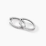 Cr&eacute;oles Aryanna Rondes Or Blanc Diamant - Boucles d'oreilles cr&eacute;oles Femme | Histoire d&rsquo;Or