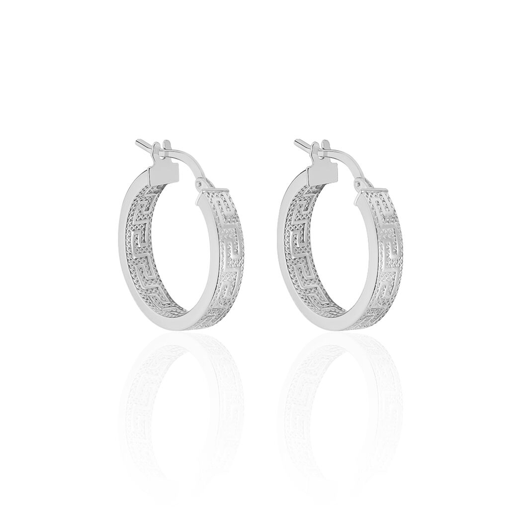 Cr&eacute;oles Ugenie Or Blanc - Boucles d'oreilles cr&eacute;oles Femme | Histoire d&rsquo;Or