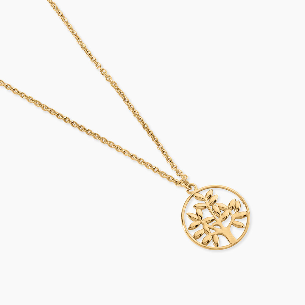 Collier Dahlila Argent Dor&eacute; A L'Or 750/1000 - Bijoux sans pierre Femme | Histoire d&rsquo;Or