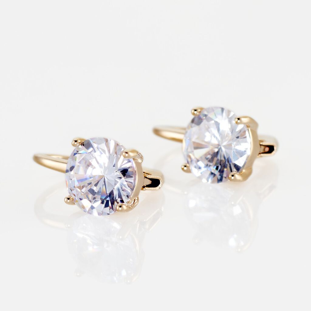 Boucles D'oreilles Pendantes Fippe Oxydes De Zirconium - Boucles d'oreilles fantaisie Femme | Histoire d’Or