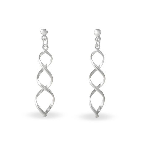 Boucles D'oreilles Pendantes Jolanda Argent Blanc - Boucles d'oreilles fantaisie Femme | Histoire d’Or