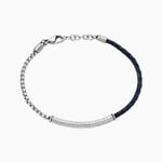 Bracelet Cuir De Vache Bleu -  Homme | Histoire d&rsquo;Or