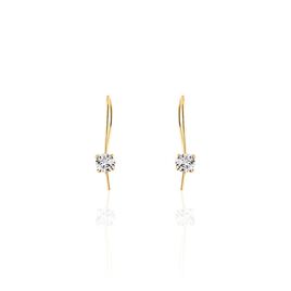 Boucles D'oreilles Pendantes Trevor Plaque Or Jaune Oxyde - Boucles d'oreilles fantaisie Femme | Histoire d’Or