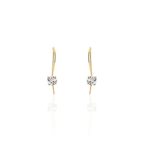 Boucles D'oreilles Pendantes Trevor Plaque Or Jaune Oxyde - Boucles d'oreilles fantaisie Femme | Histoire d’Or
