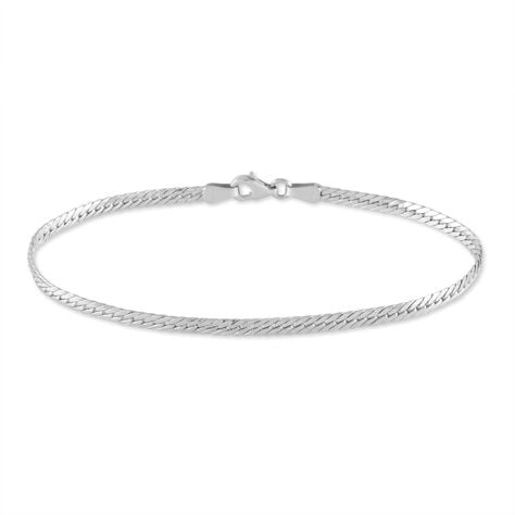 Bracelet Izel Maille Anglaise Or Blanc - Bracelets cha&icirc;ne Femme | Histoire d&rsquo;Or