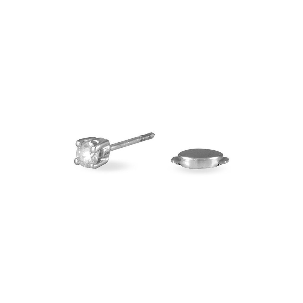 Boucles D'oreilles Puces Victoria Or Blanc Diamant - Clous d'oreilles Femme | Histoire d&rsquo;Or