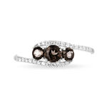 Bague Chloe Or Blanc Quartz Et Oxyde De Zirconium - Bagues solitaires Femme | Histoire d&rsquo;Or