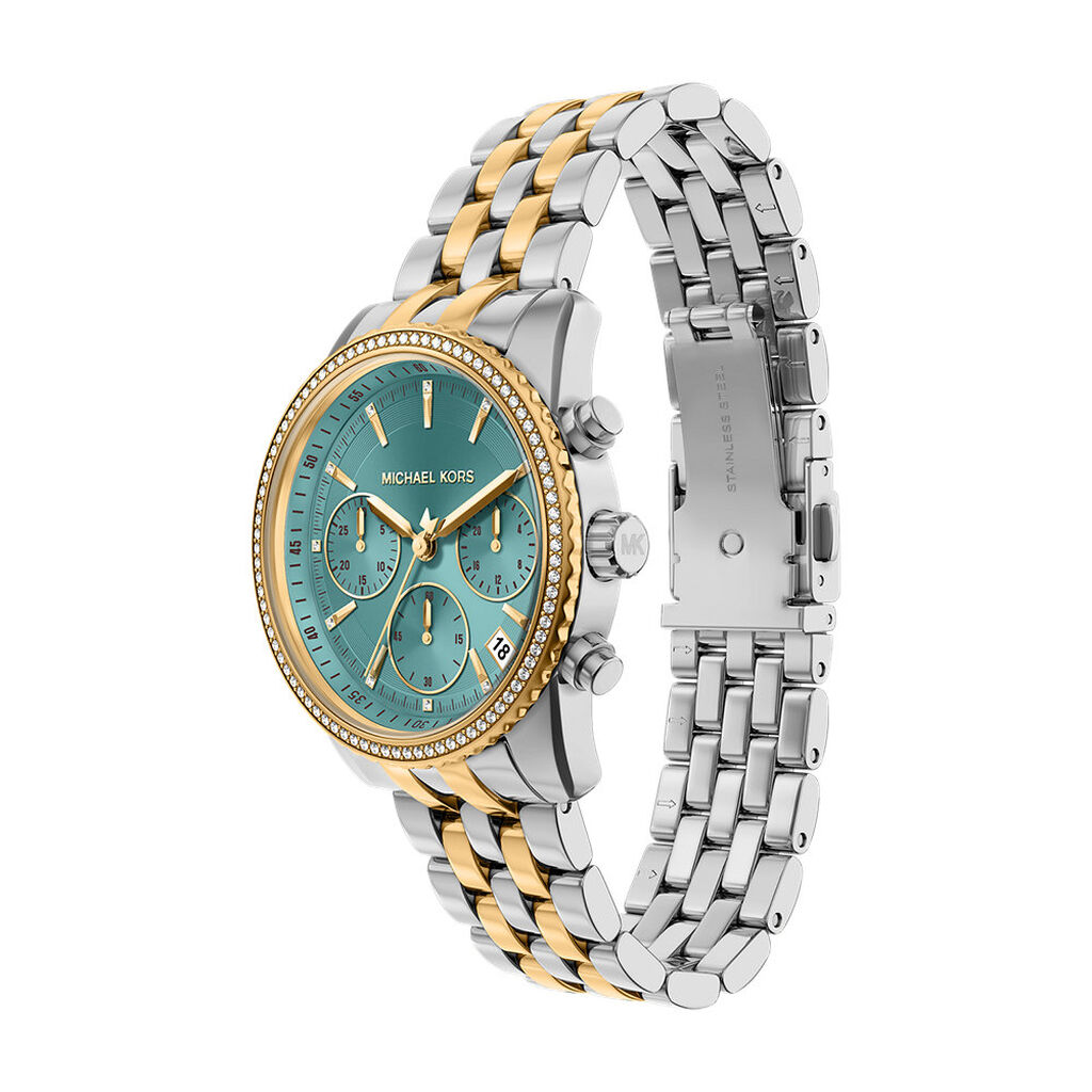 Montre Michael Kors Mini Bryant Turquoise - F&ecirc;te des m&egrave;res Femme | Histoire d&rsquo;Or