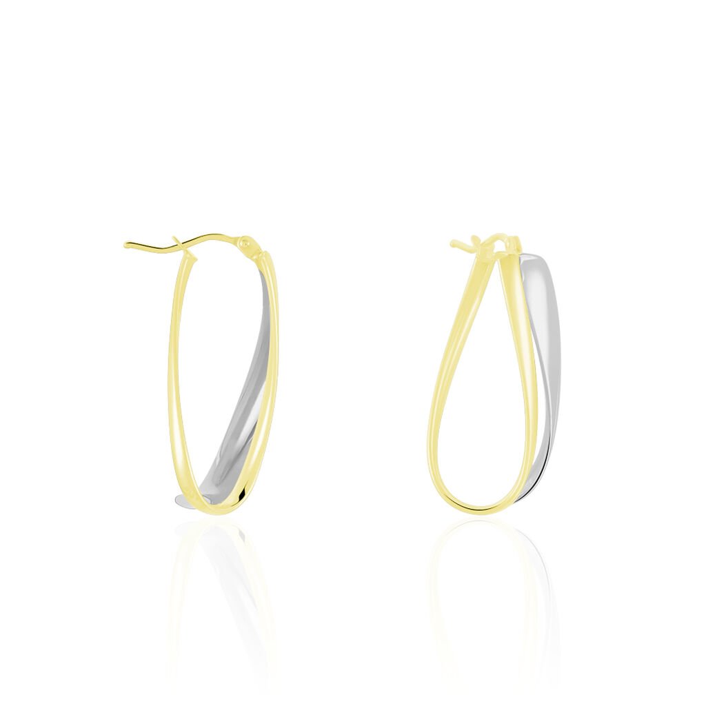 Cr&eacute;oles Ayliz Or Bicolore - Boucles d'oreilles cr&eacute;oles Femme | Histoire d&rsquo;Or