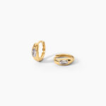 Cr&eacute;oles Sunset Riviera Argent Dor&eacute; A L'Or 750/1000 Oxyde De Zirconium - Boucles d'oreilles cr&eacute;oles Femme | Histoire d&rsquo;Or