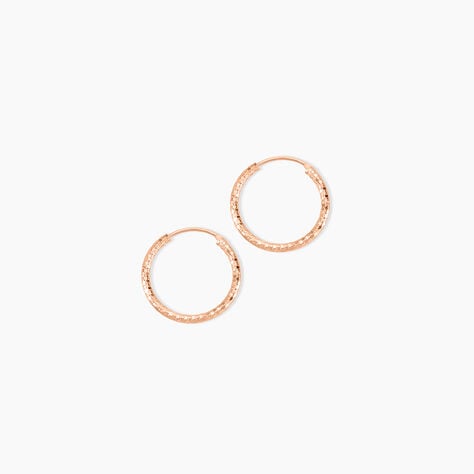 Créoles Argent Rose Agathe - Boucles d'oreilles créoles Femme | Histoire d’Or