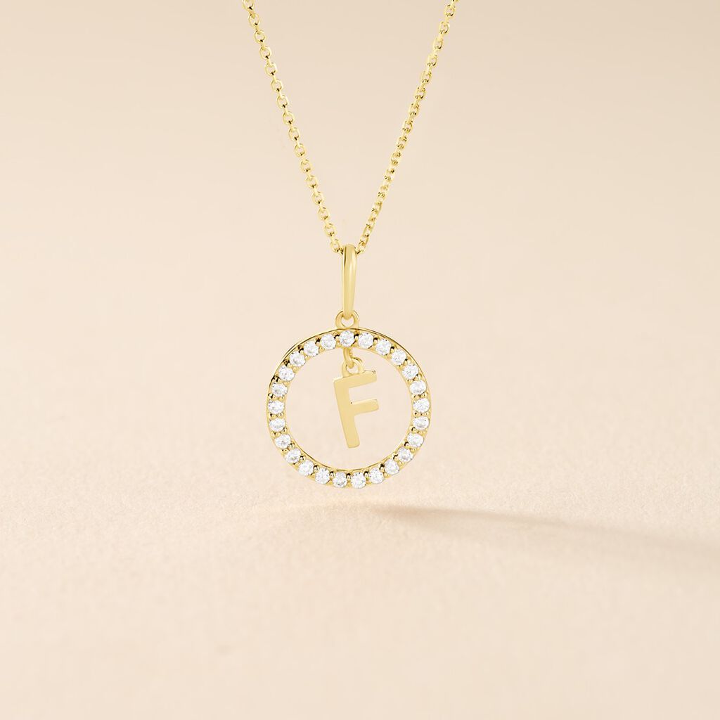 Pendentif Gabe Or Jaune Oxyde De Zirconium - Pendentifs Femme | Histoire d’Or