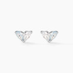 Boucles D'oreilles Puces Myhalf Argent Blanc Oxyde - Boucles d'oreilles fantaisie Femme | Histoire d&rsquo;Or