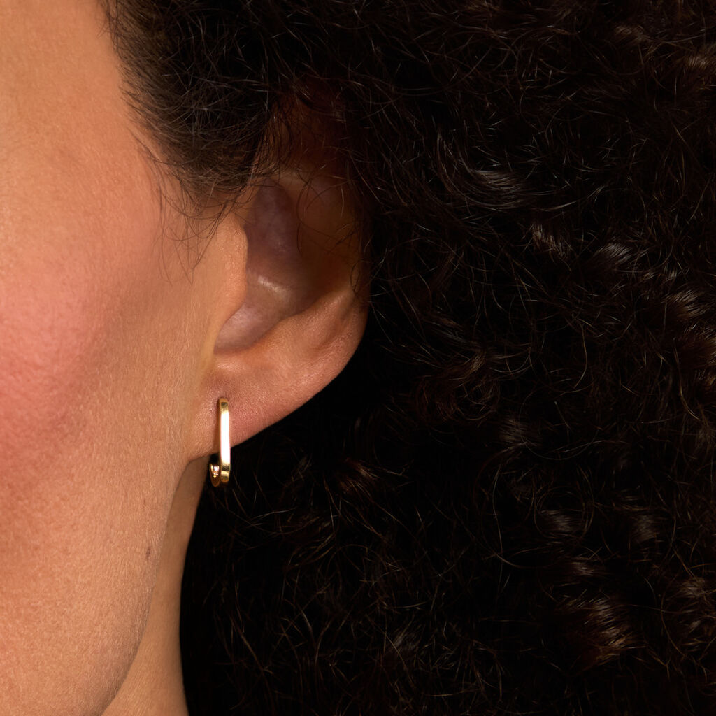 Cr&eacute;oles Coleman Argent Dor&eacute; A L'Or 750/1000 - Boucles d'oreilles cr&eacute;oles Femme | Histoire d&rsquo;Or
