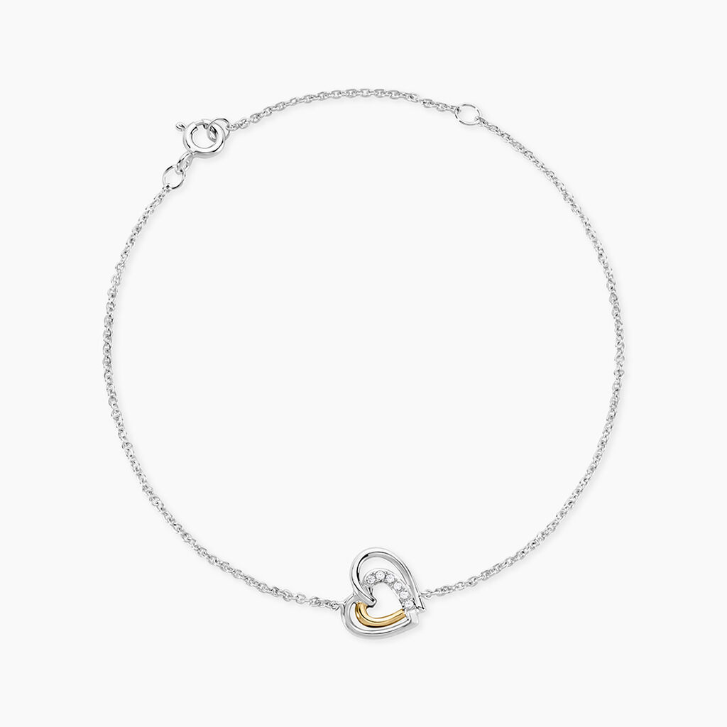 Bracelet Or Jaune Argent Blanc Oxyde De Zirconium - Bracelets Femme | Histoire d&rsquo;Or