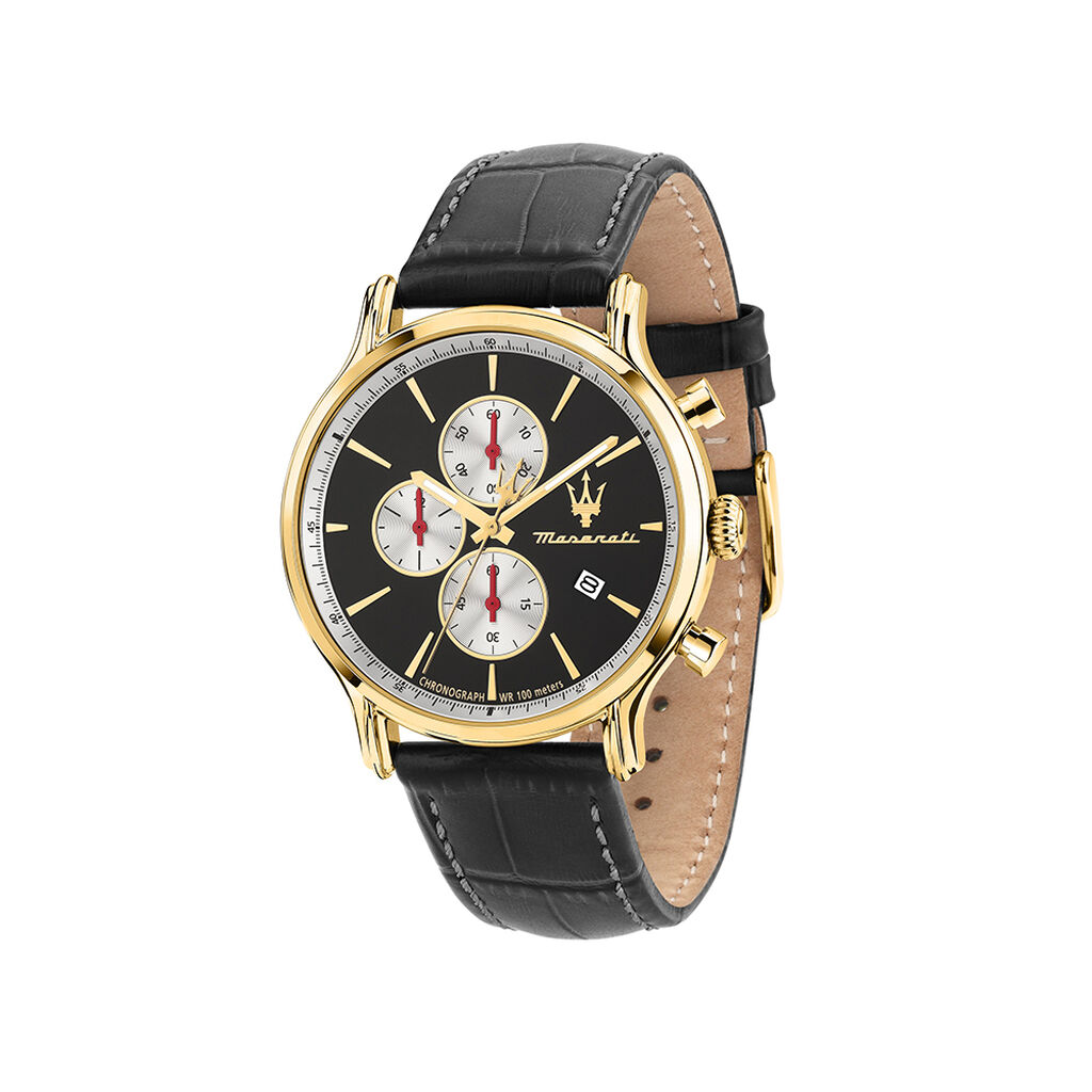 Montre Maserati Epoca Slim Noir - Montres chronographes Homme | Histoire d&rsquo;Or