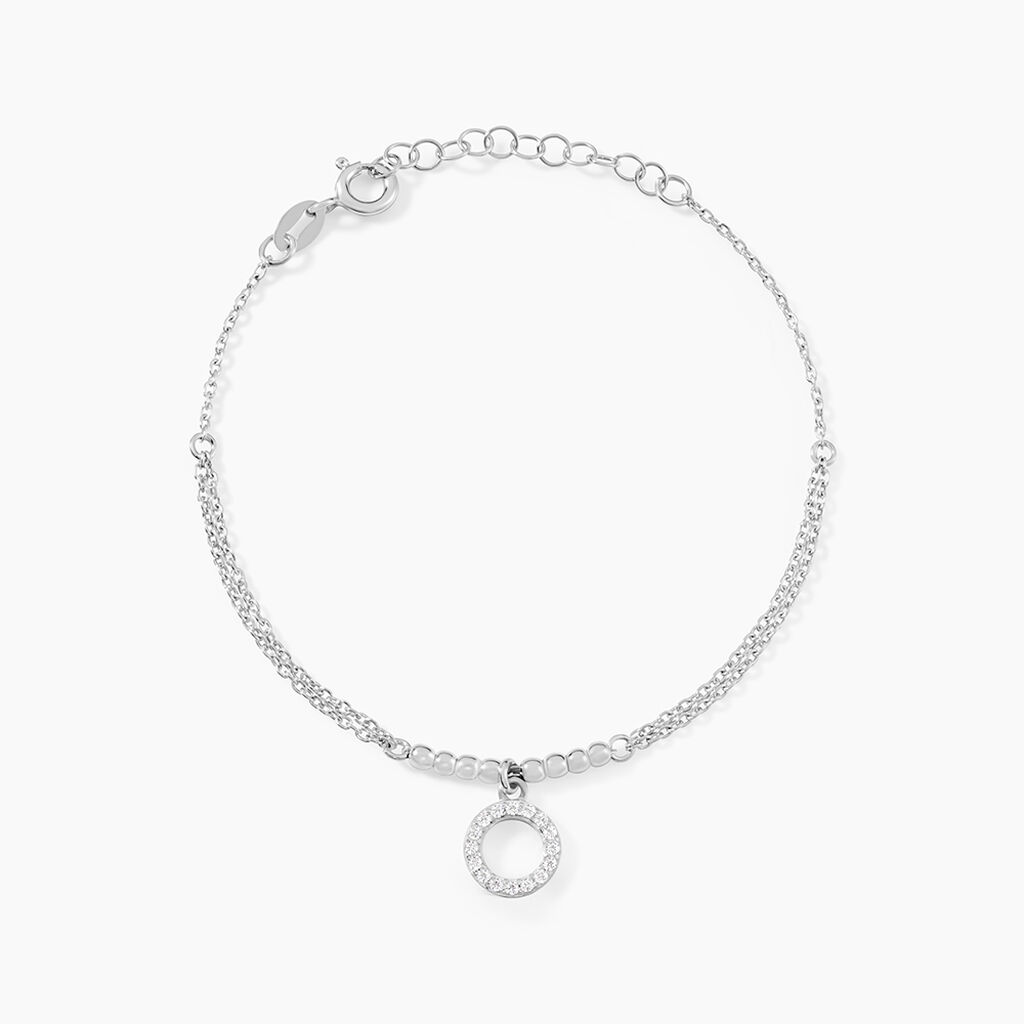 Bracelet Satheen Argent Blanc Oxyde De Zirconium - Nouveautés Femme | Histoire d’Or