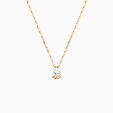 Collier Naellya Plaqu&eacute; Or Jaune Oxyde De Zirconium - Colliers fantaisie Femme | Histoire d&rsquo;Or