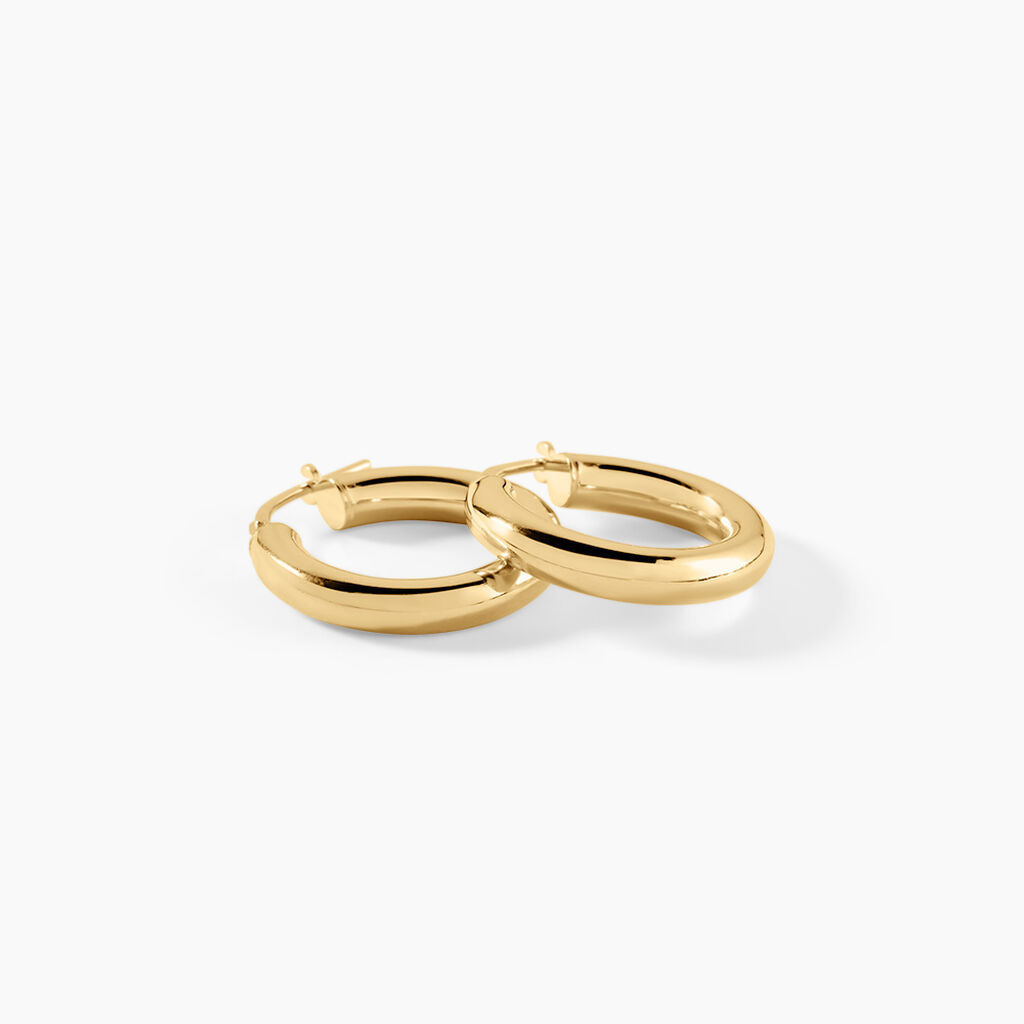 Cr&eacute;oles Chucho Argent Dor&eacute; A L'Or 750/1000 - Boucles d'oreilles cr&eacute;oles Femme | Histoire d&rsquo;Or