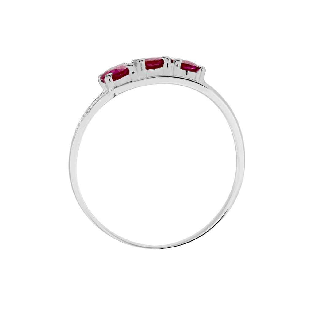 Bague Or Blanc Rubis - Bagues avec pierre Femme | Histoire d’Or