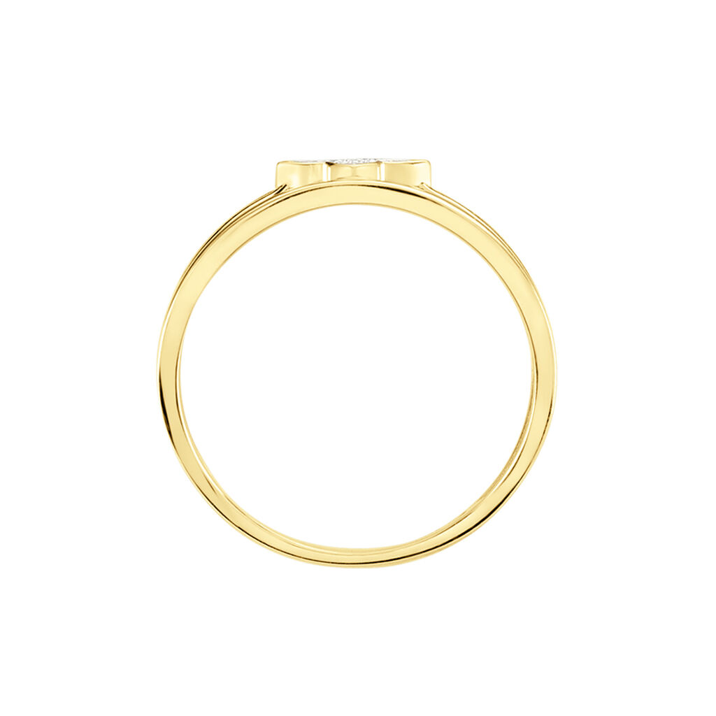 Bague Delicatesse Or Jaune Diamant - Bagues avec pierre Femme | Histoire d’Or