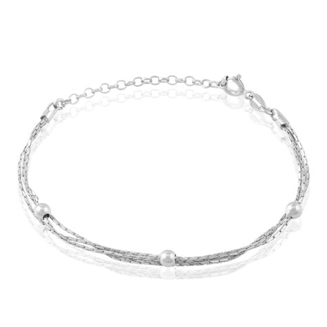 Bracelet Abbie Argent Blanc - Bracelets Femme | Histoire d’Or